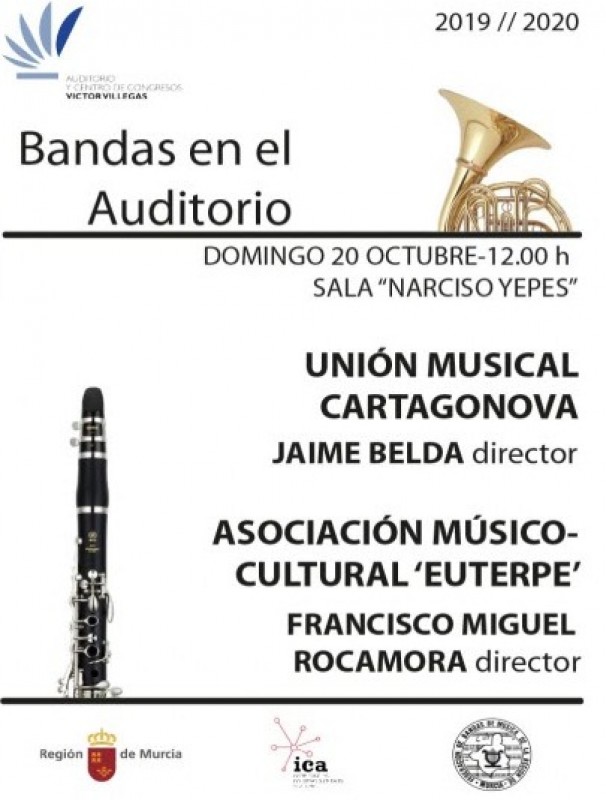<span style='color:#780948'>ARCHIVED</span> - Sunday 20th October; 3 euro lunchtime bands concert in the Murcia Victor Villegas Auditorium