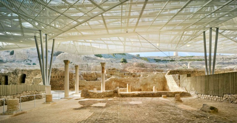 The Roman Forum District museum in the Molinete archaeological park in Cartagena