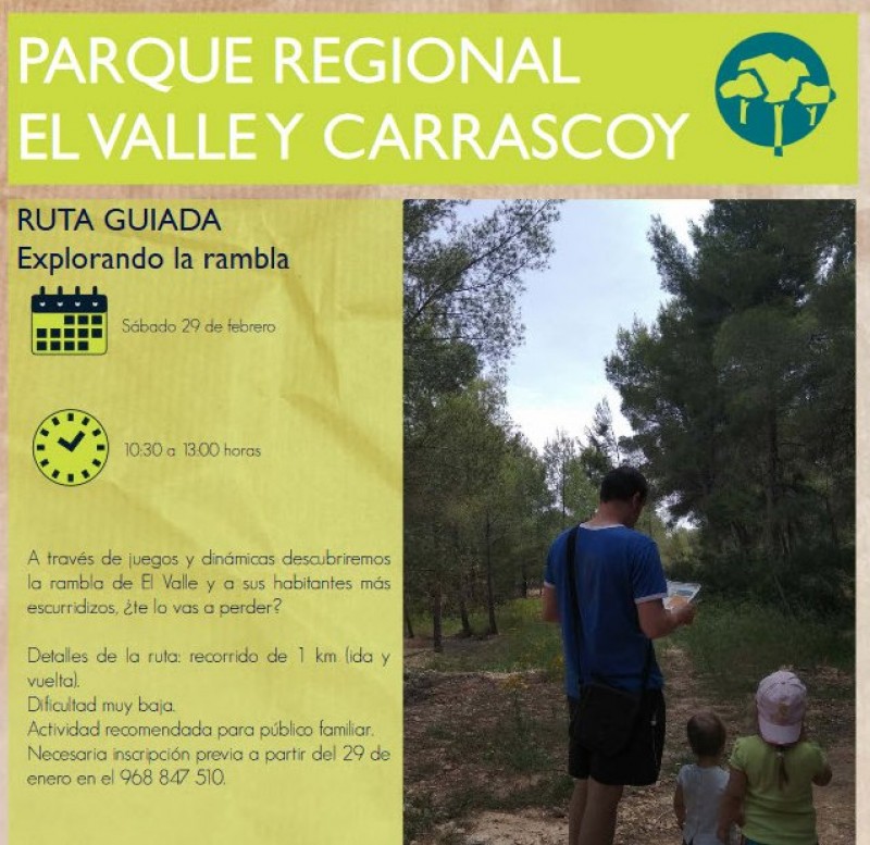 <span style='color:#780948'>ARCHIVED</span> - Saturday 29th February Exploring the rambla; free activity in the Carrascoy regional park for children