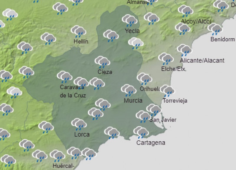 <span style='color:#780948'>ARCHIVED</span> - Grey and damp weekend forecast for the Costa Cálida