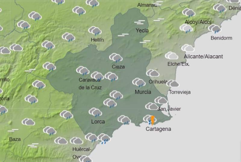 <span style='color:#780948'>ARCHIVED</span> - More rain than sun in Murcia this Constitution week: Weather forecast December 5-11