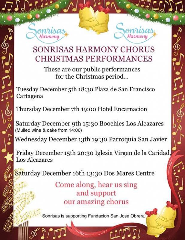 Sonrisas Harmony A Cappella Chorus lines up exciting Christmas performances in Murcia