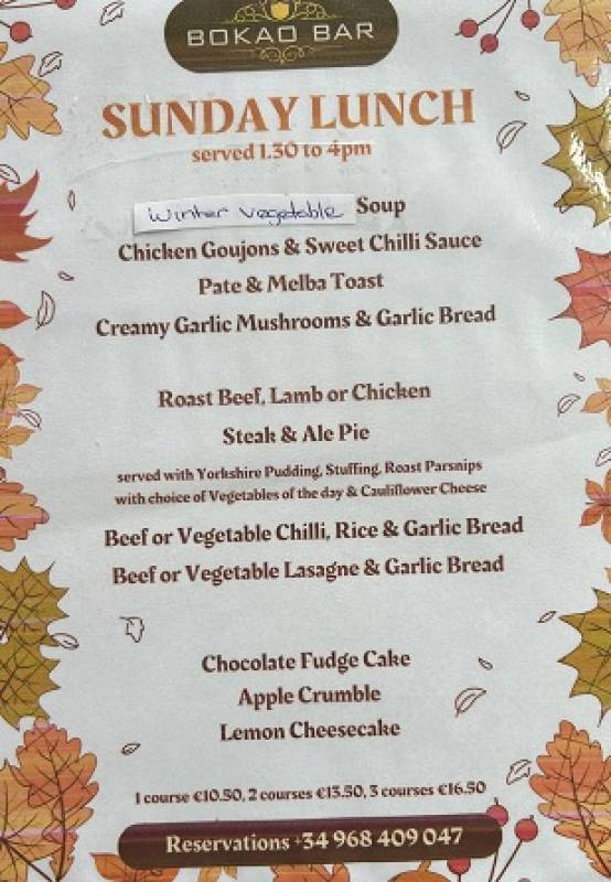 December 3 Sunday Lunch at the Bokao Bar, Condado de Alhama Golf Resort