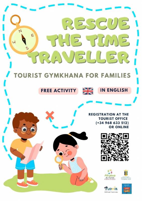 August 14 Rescue the Time Traveller of Alhama de Murcia IN ENGLISH, a free interactive gymkhana activity