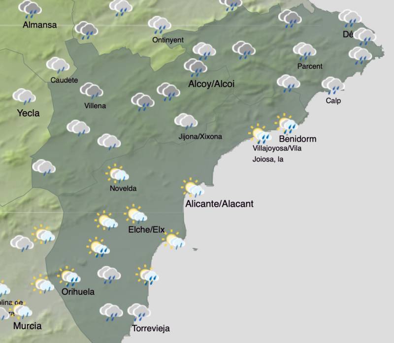 Alicante weather forecast October 21-25