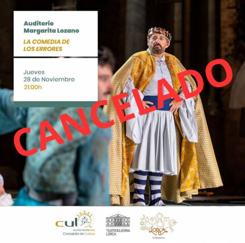 CANCELLED - November 28 The Comedy of Errors in Lorca