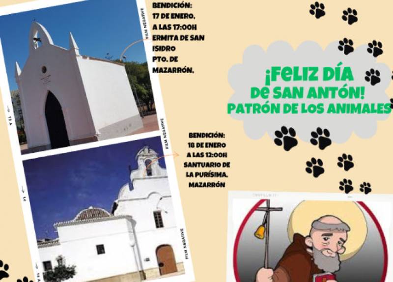 January 17 Holy blessings of pets in Mazarron and Puerto de Mazarron