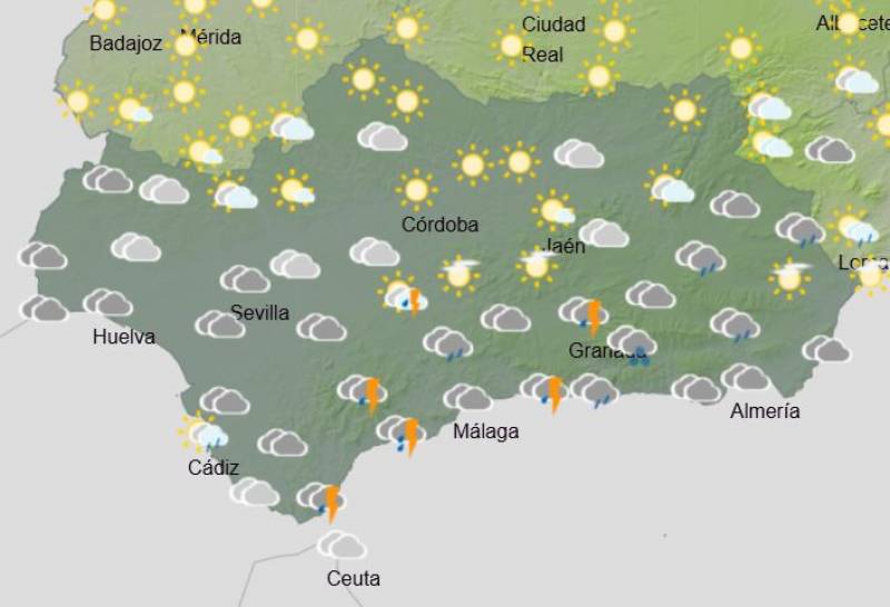 Andalusia weekly weather forecast February 3-9: Cold spell continues with scattered showers