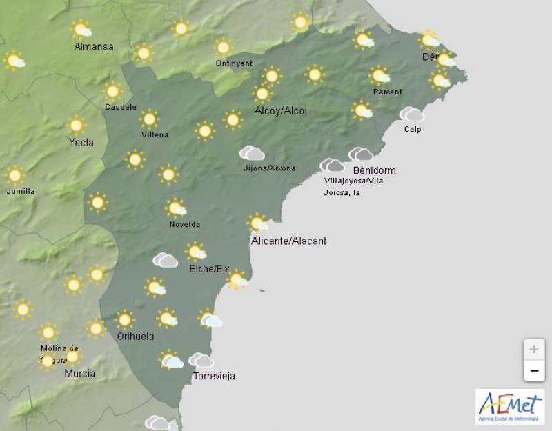 Cloudy skies and lots of rain: Alicante weekend weather February 20-23