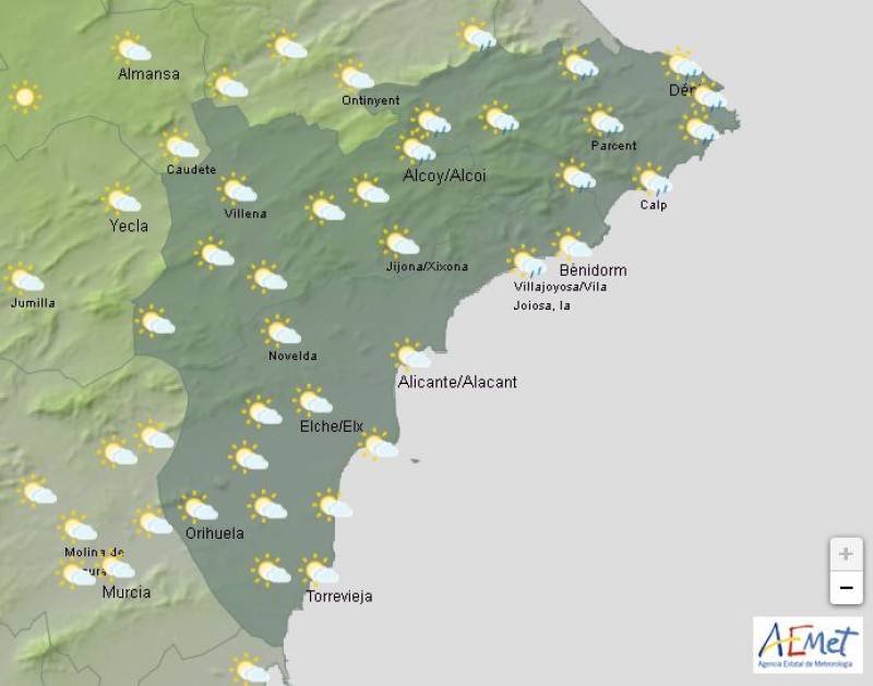 Cloudy skies and lots of rain: Alicante weekend weather February 20-23