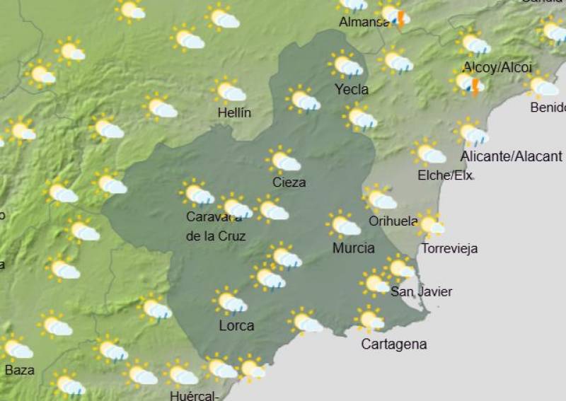 Temperatures rise over 30 degrees this weekend: Murcia weather forecast April 24-27