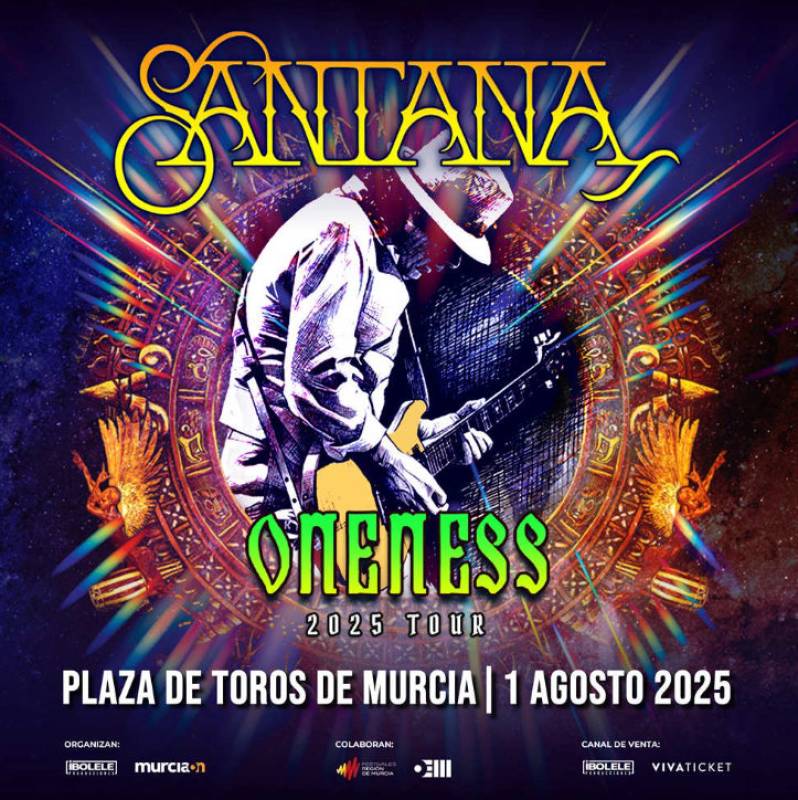 August 1 Carlos Santana live in concert in Murcia