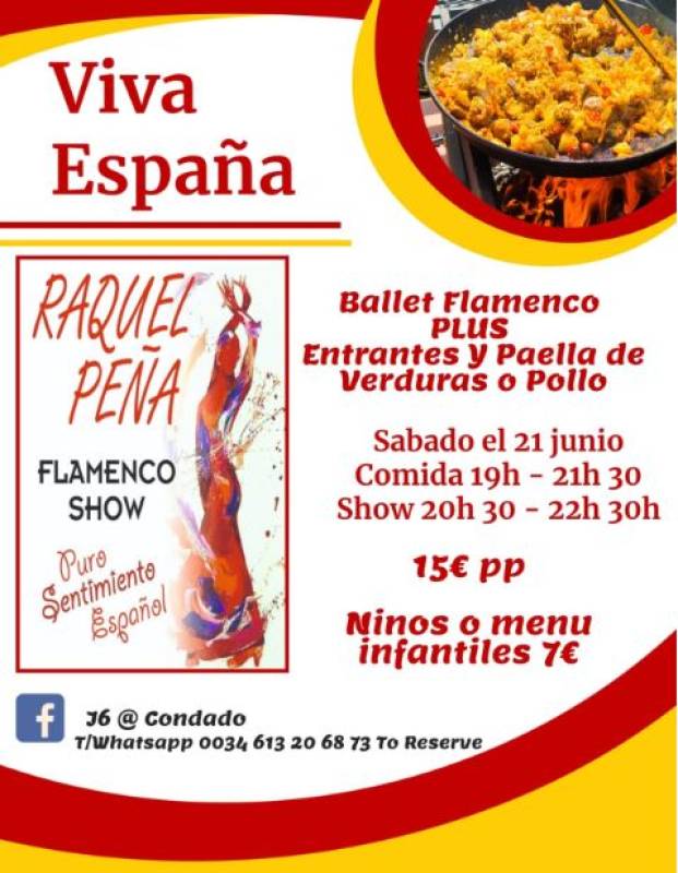 June 21 Flamenco show & Spanish dining at J6@Condado