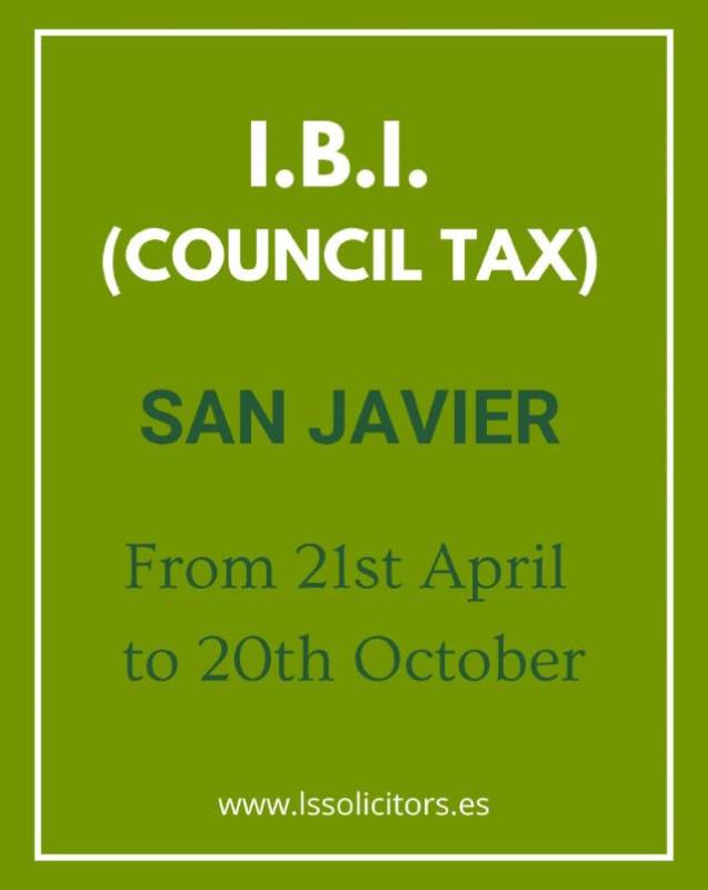 San Javier homeowners need to pay their IBI now