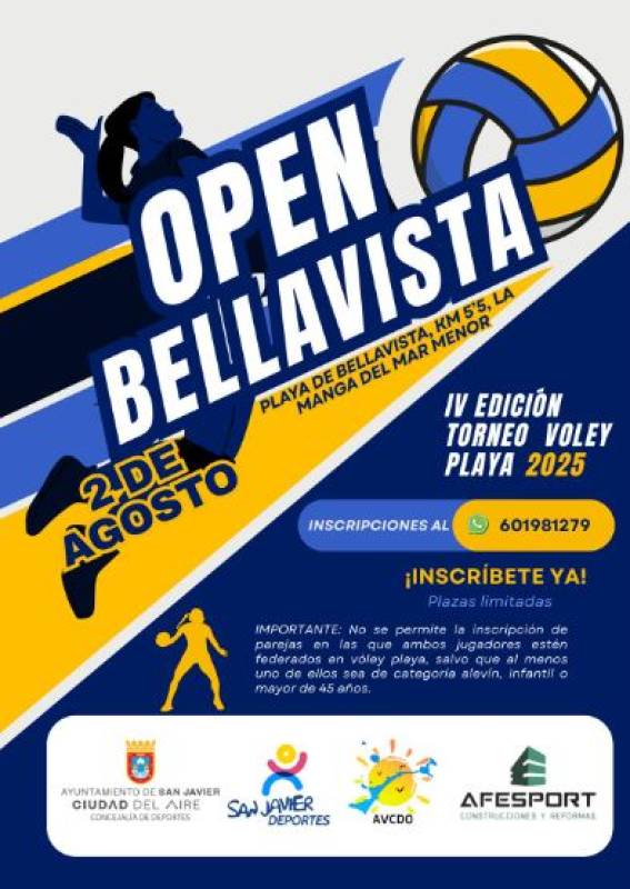 August 2 Beach volleyball tournament in La Manga