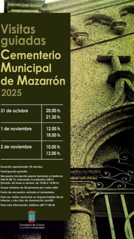 October 31 to November 2 Free guided tours of the cemetery in Mazarrón 