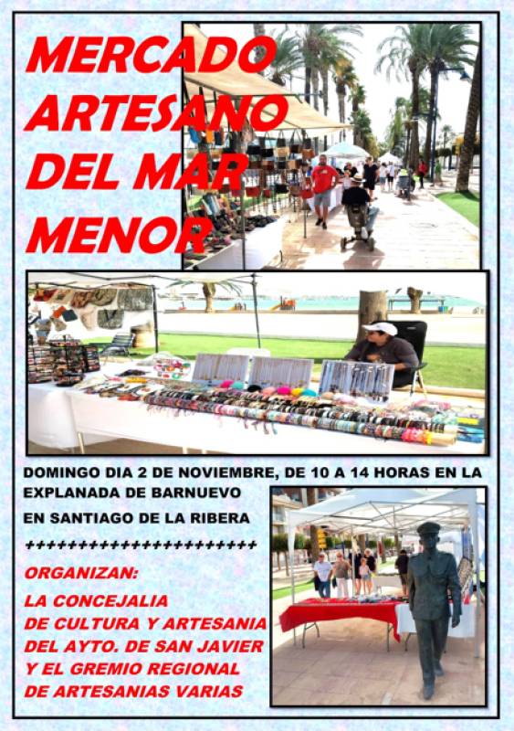 November 2 Sunday craft market in Santiago de la Ribera