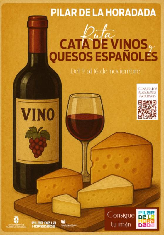 November 9 to 16 Cheese and wine route in Pilar de la Horadada!