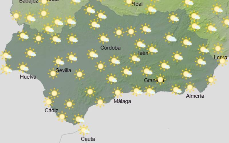 Andalucía weekend weather forecast November 6-9: Cooling down with showers and sunny spells