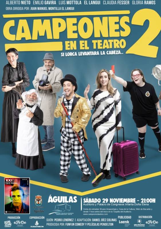 November 29 Campeones 2 at the seafront auditorium in Águilas