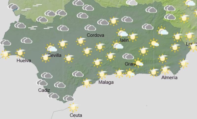 Andalucía weekly weather forecast November 24-27: Rain, wind and cooler spells ahead