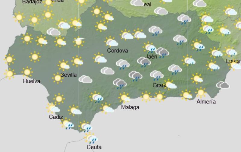 Andalucía weekly weather forecast November 24-27: Rain, wind and cooler spells ahead