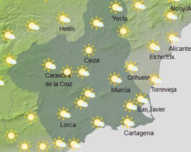 Frosty fingers but toasty sun: Murcia weekend weather forecast November 27-30