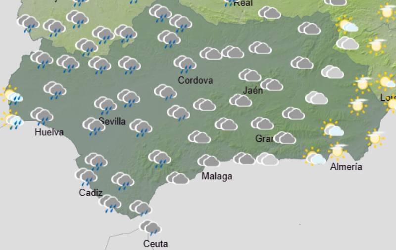 Andalucía weekly weather forecast December 8-11: Tranquil start, turning cooler and cloudier midweek