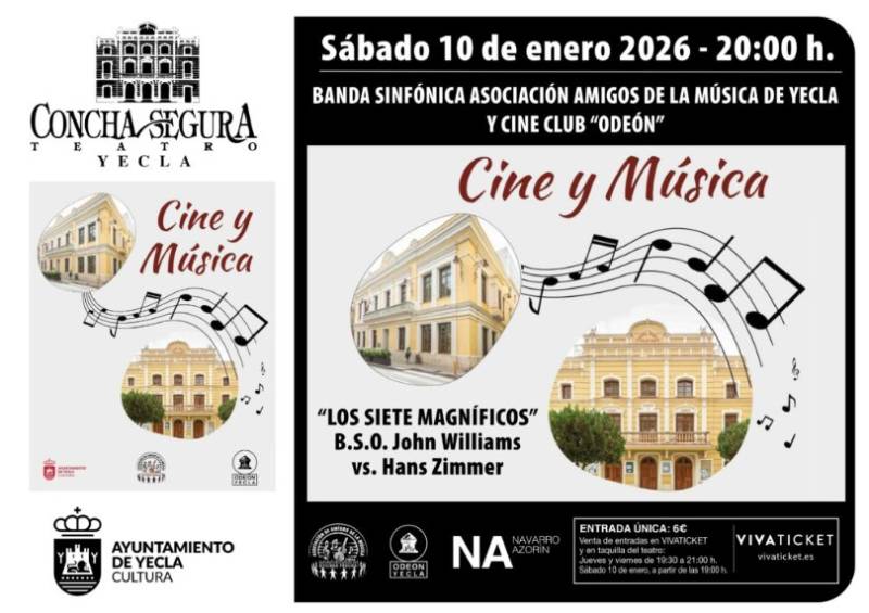 January 10 Music from the cinema at an eagerly awaited concert in Yecla