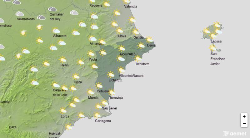 Bright skies and mild days continue: Alicante weather forecast January 12-15
