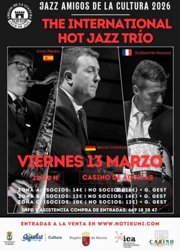 March 13 The International Jazz Trio in Águilas