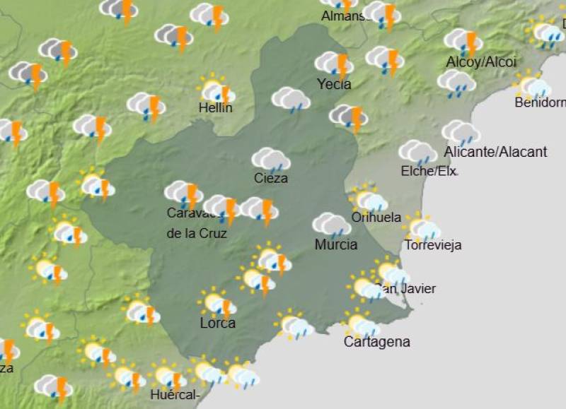 Murcia weekend weather forecast March 5-8: The rainstorms and wind refuse to let up