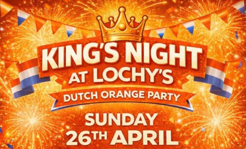 April 26 King's Night at Lochy's Bar, Hacienda del Alamo Golf Resort